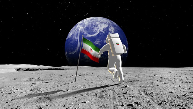 伊朗宇航员在行星上行走视频下载