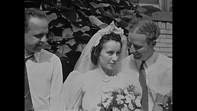 1940年代的婚礼视频素材