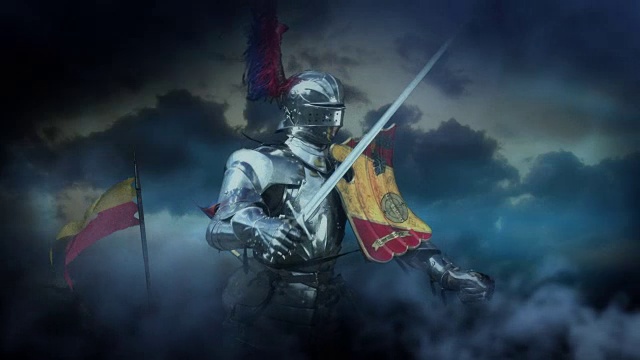 中世纪的骑士视频素材