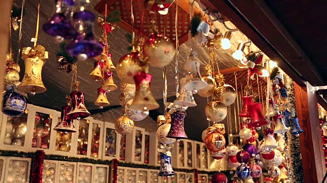 装饰圣诞市场视频素材