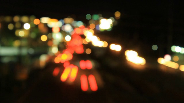 交通散景，时间在夜间流逝视频素材