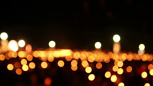 叶坪Bokeh的浮灯灯节。清迈。泰国视频素材