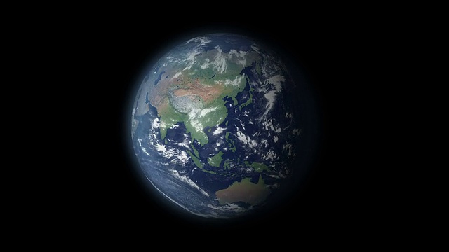 地球360度旋转和变焦以德国为中心视频素材
