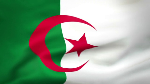 阿尔及利亚国旗可循环视频下载
