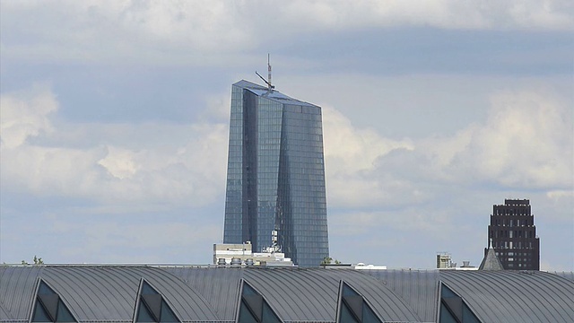 欧洲央行，欧洲中央银行，法兰克福视频素材