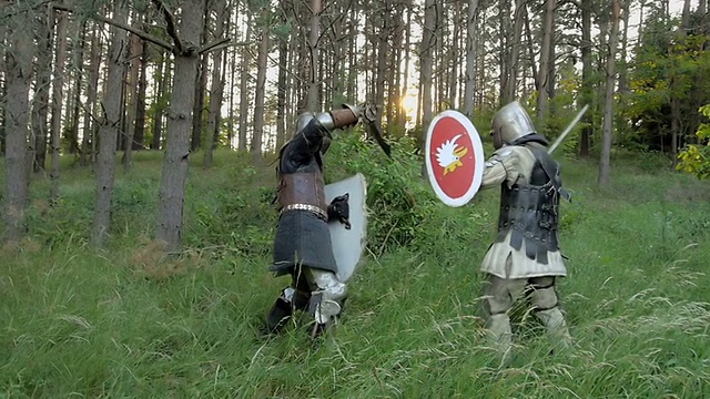 骑士的战斗视频素材