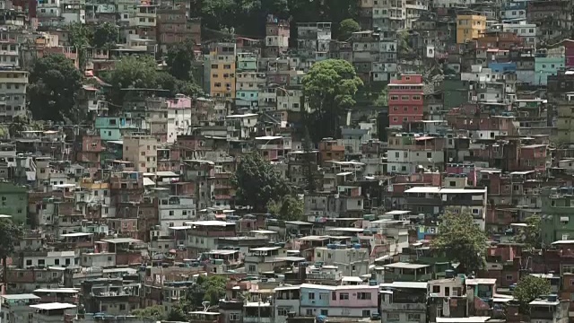 里约热内卢的“Rocinha”贫民窟景观屋视频素材