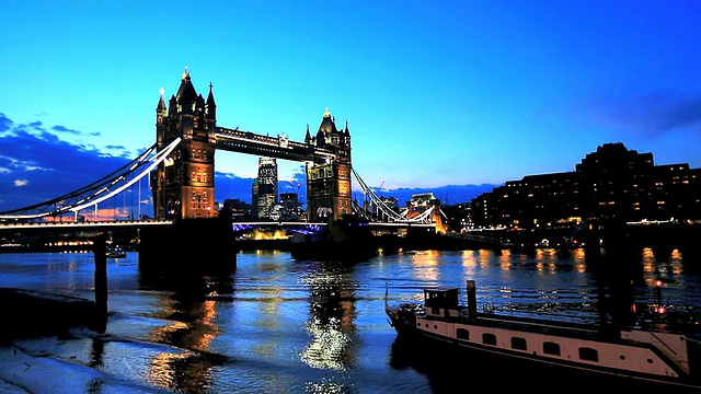 伦敦塔桥夜景视频下载