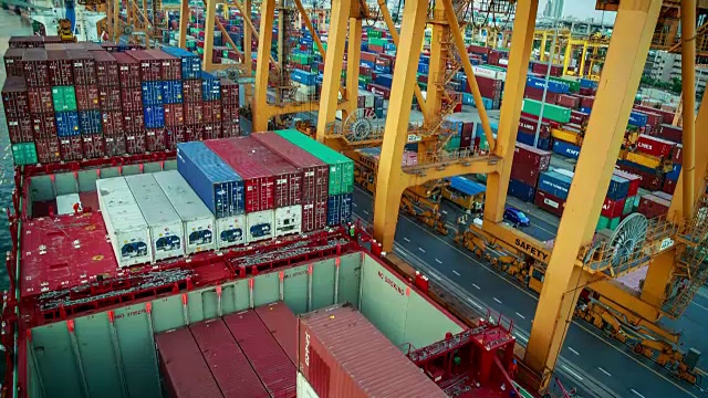工业船舶进口货物视频素材