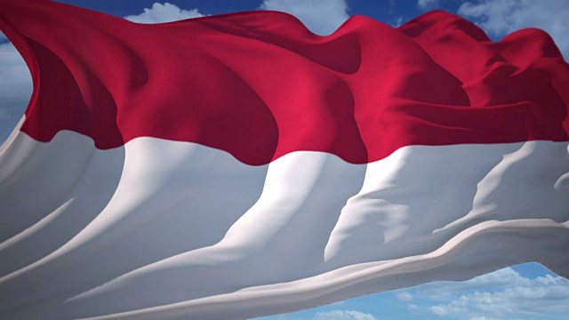 印尼国旗视频素材