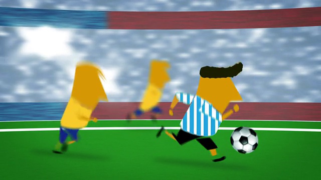 足球阿根廷巴西球视频素材