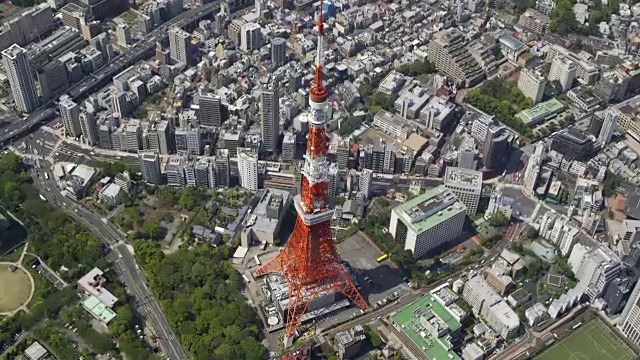 东京塔的航拍视频下载