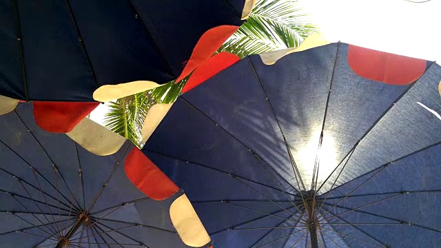 放松泰国芭堤雅假日椰树影伞视频下载