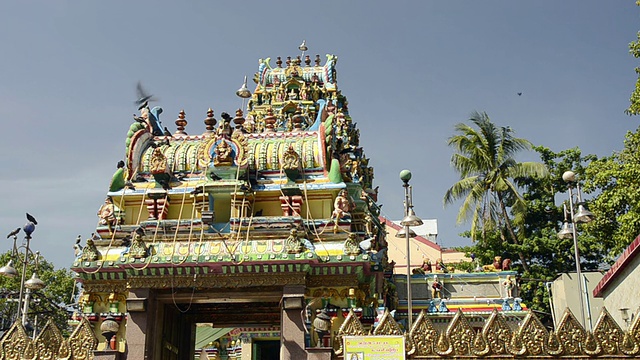 MS彩色印度sri kali寺庙/仰光，仰光分部，缅甸视频素材