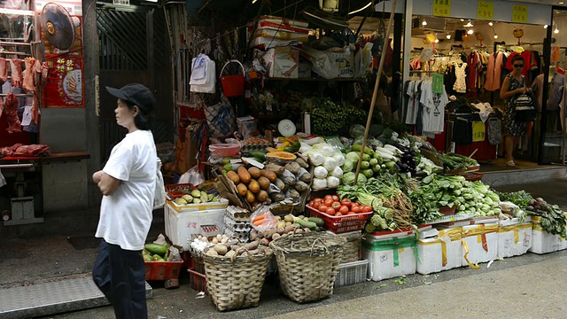 MS蔬菜店/中国香港视频素材