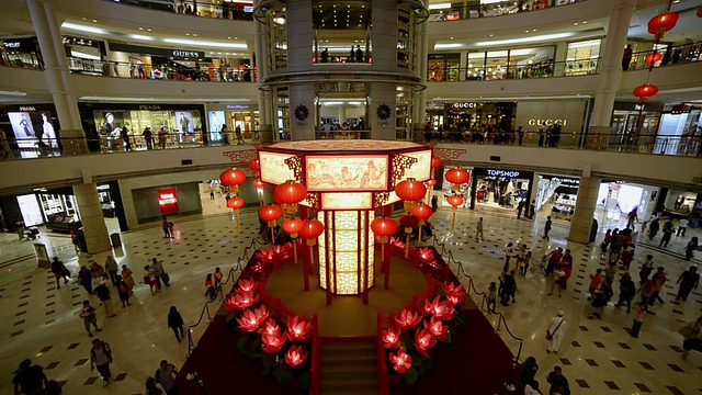 WS视图是KLCC购物中心/马来西亚吉隆坡视频素材