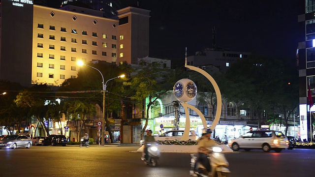 越南胡志明市中心的交通状况视频素材