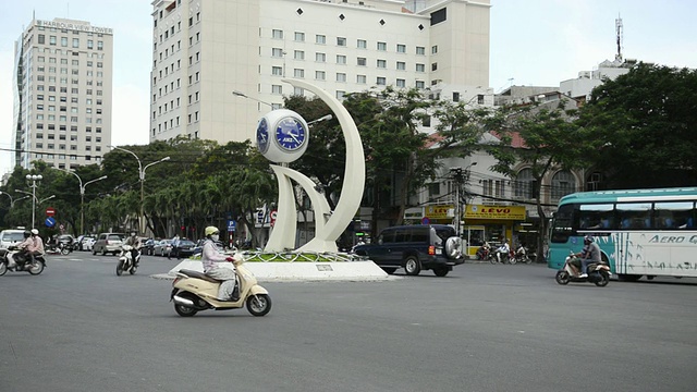 越南胡志明市中心交通状况视频素材