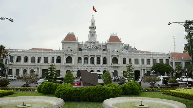 越南胡志明市市政厅视图视频素材