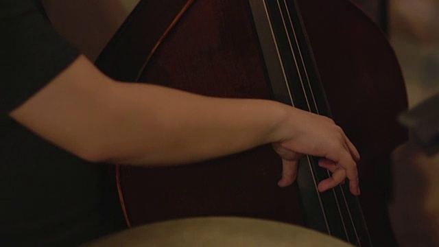 小提琴大提琴演奏者的特写:高清VDO视频素材