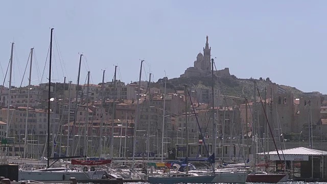 马赛的旧港口视频素材