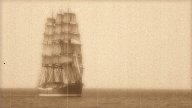 美丽的高桅横帆船视频素材