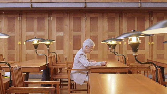 DS繁忙的图书馆阅览室视频素材