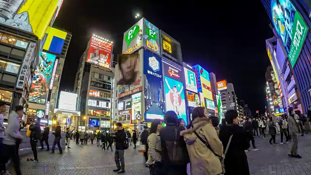 4K延时:大阪南波区视频素材
