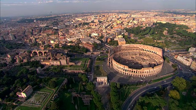 竞技场，罗马-鸟瞰图- Latium，罗马，意大利视频下载