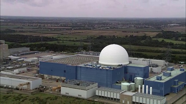 Sizewell B核电站-鸟瞰图-英格兰，萨福克，萨福克海岸地区，英国视频下载
