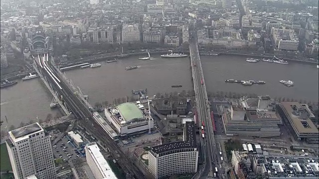 伦敦-鸟瞰图-英格兰，大伦敦，旺兹沃斯，英国视频下载