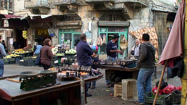 黎巴嫩，Sidone, Saida，当地市场视频素材