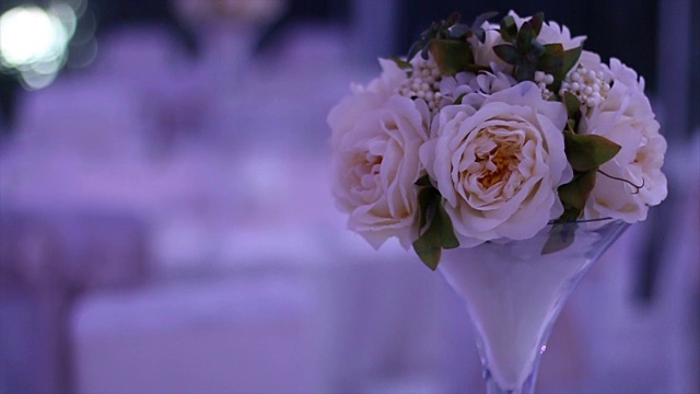 婚礼的美丽的花朵视频素材