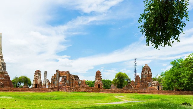 泰国大城府的历史寺庙视频素材