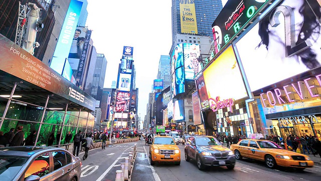 高清延时:纽约时代广场视频素材