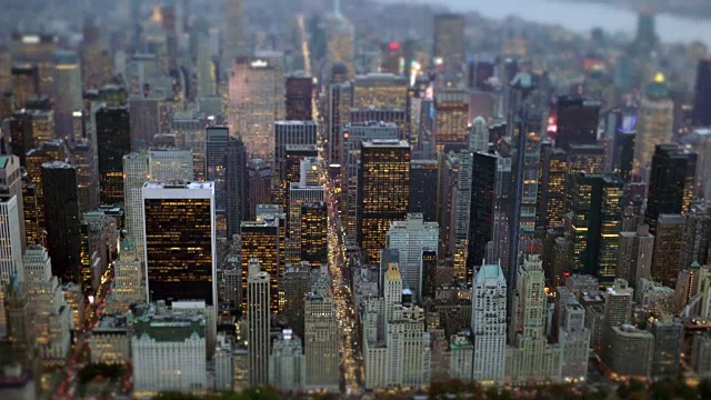 直升机拍摄的纽约市天际线地标视频下载