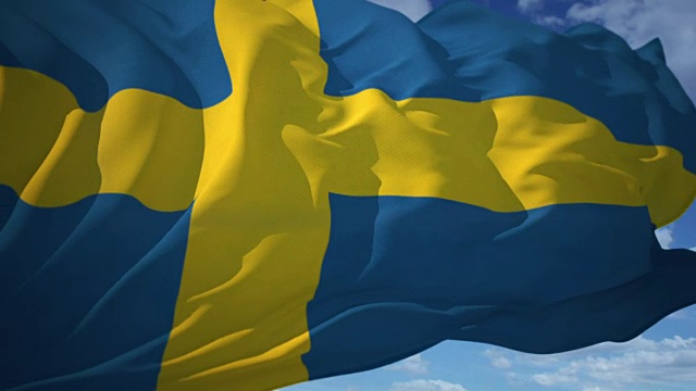 瑞典的国旗视频素材