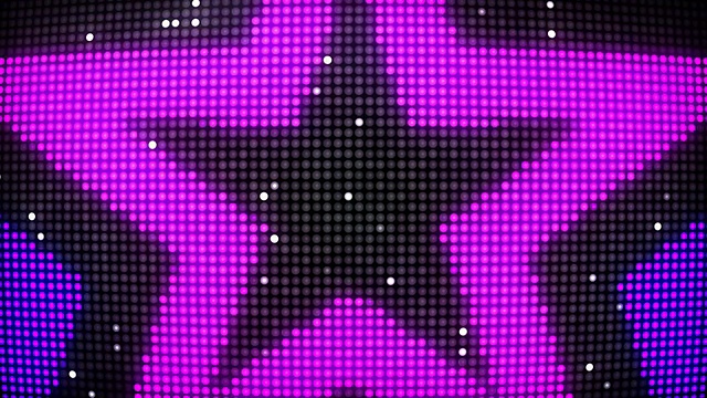 LED墙倒计时-粉色和紫色的星星(全高清)视频下载