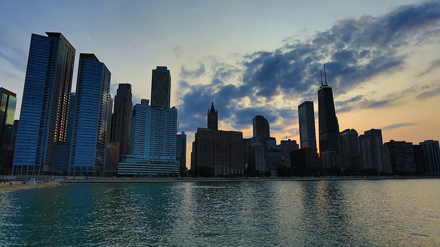 日落芝加哥，伊利诺伊州视频下载