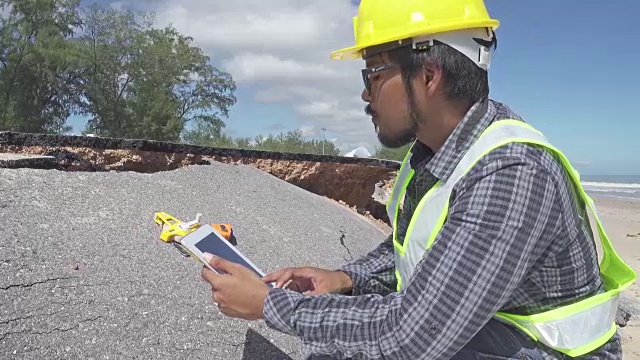4K多利:土木工程师检查视频素材