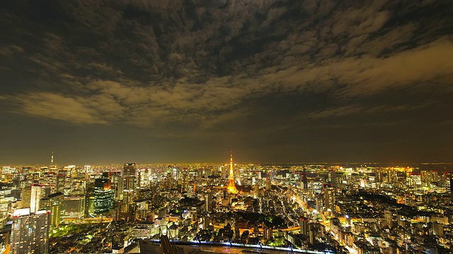 WS T/L城市夜景/日本东京视频素材