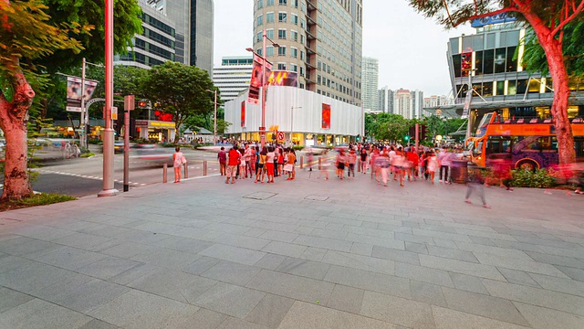 繁忙的新加坡乌节路视频素材