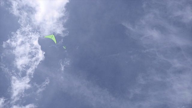 风筝在多云的蓝天视频下载
