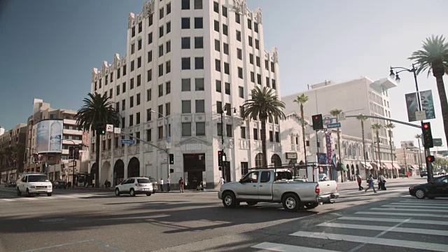 好莱坞大道与高地大道-洛杉矶视频素材