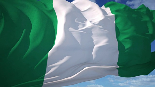 尼日利亚的国旗视频素材
