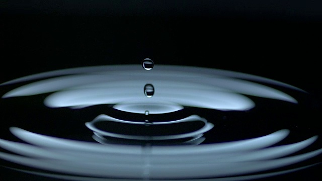 水滴落入水中-水滴仍在框架内视频素材