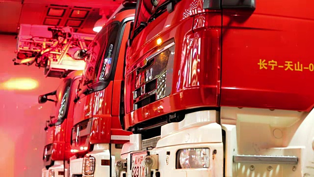 上海市消防局消防车视频素材