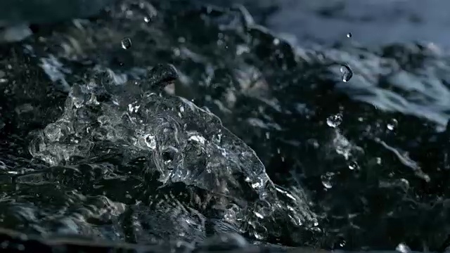 水流湍流-漩涡-水滴-特写视频素材