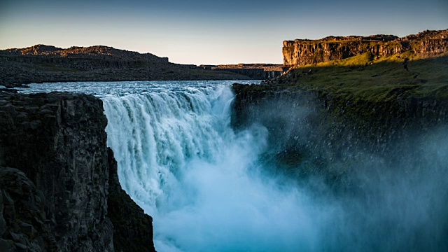 美丽的冰岛德堤福斯瀑布视频下载