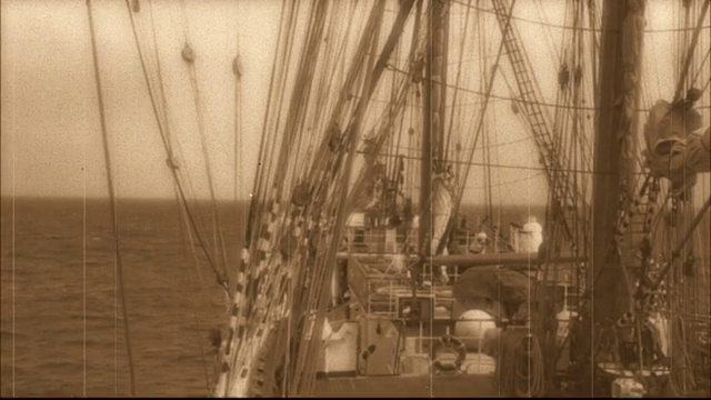 航海之旅-程式化的老电影视频素材